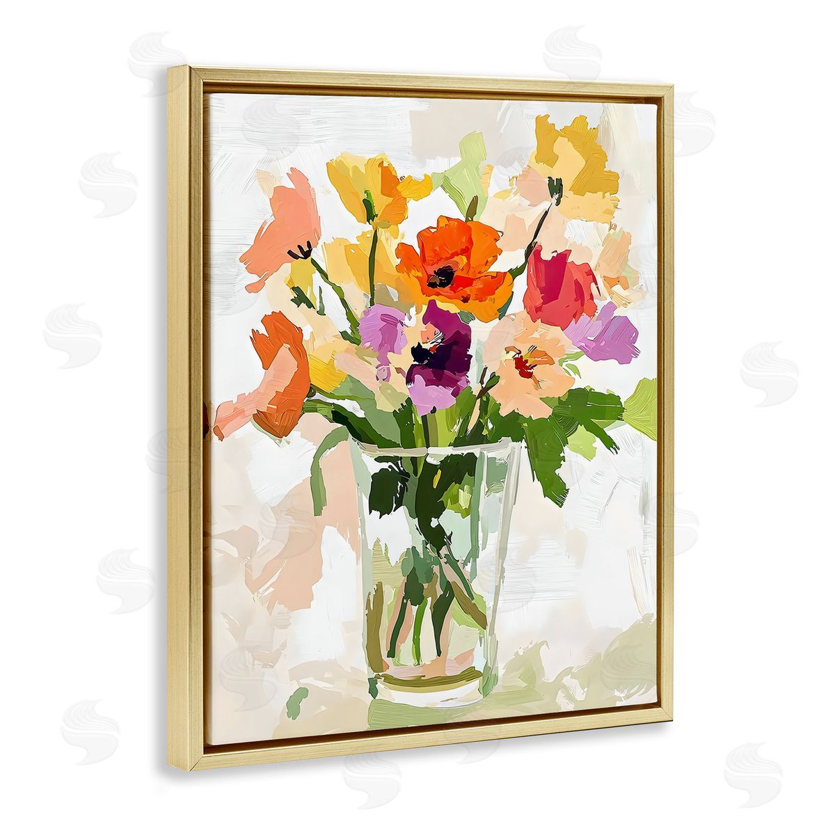 Riley B Bold Springy Blooms Canvas Wall Art Print