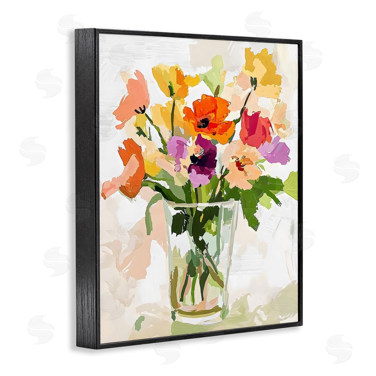 Riley B Bold Springy Blooms Canvas Wall Art Print