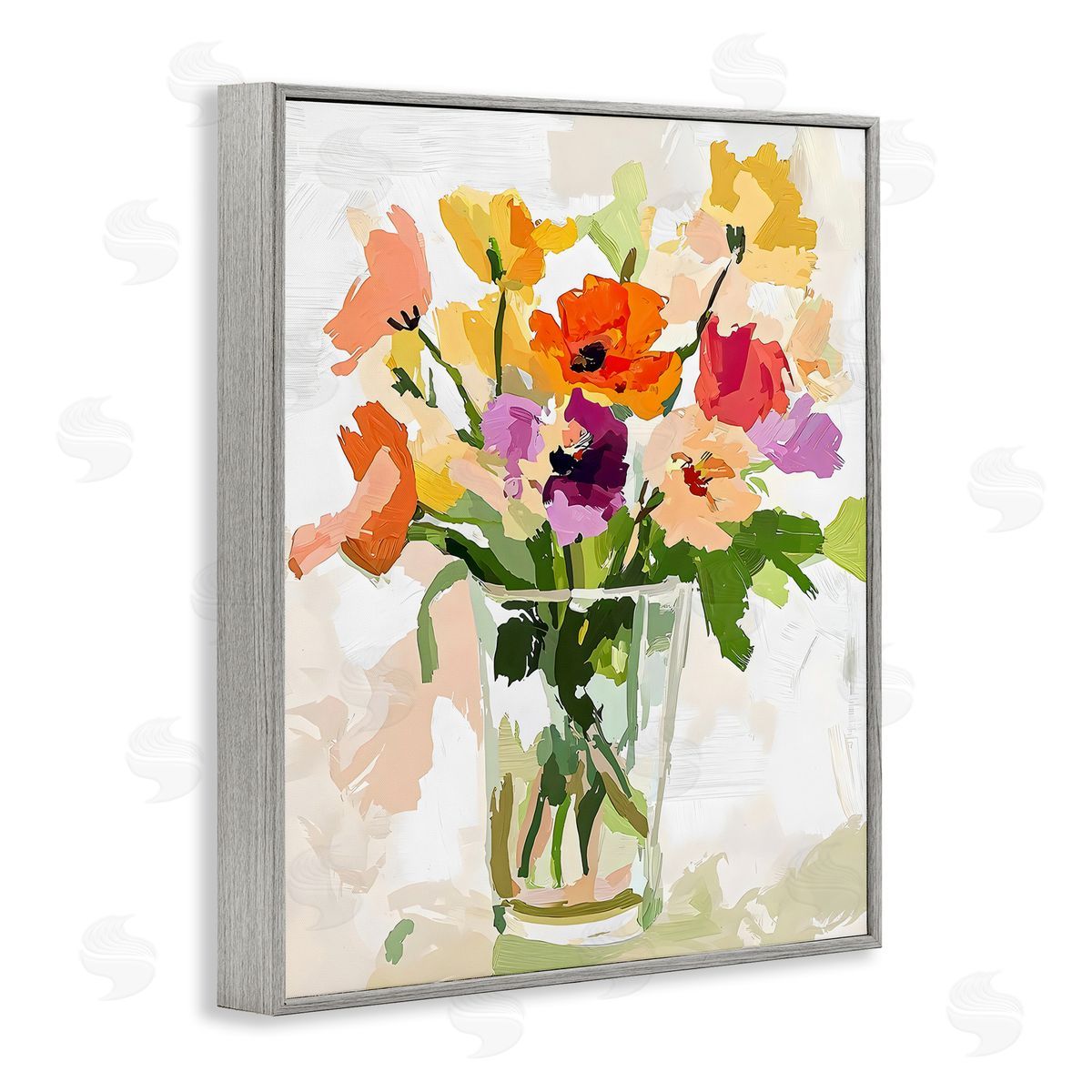 Riley B Bold Springy Blooms Canvas Wall Art Print