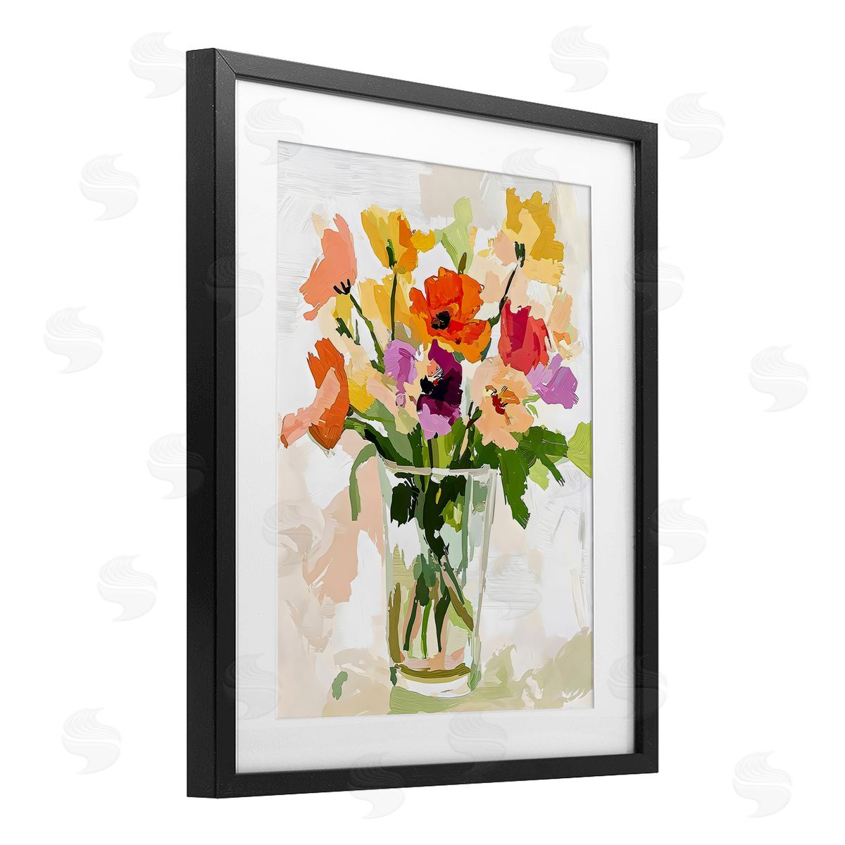 Riley B Bold Springy Blooms Canvas Wall Art Print