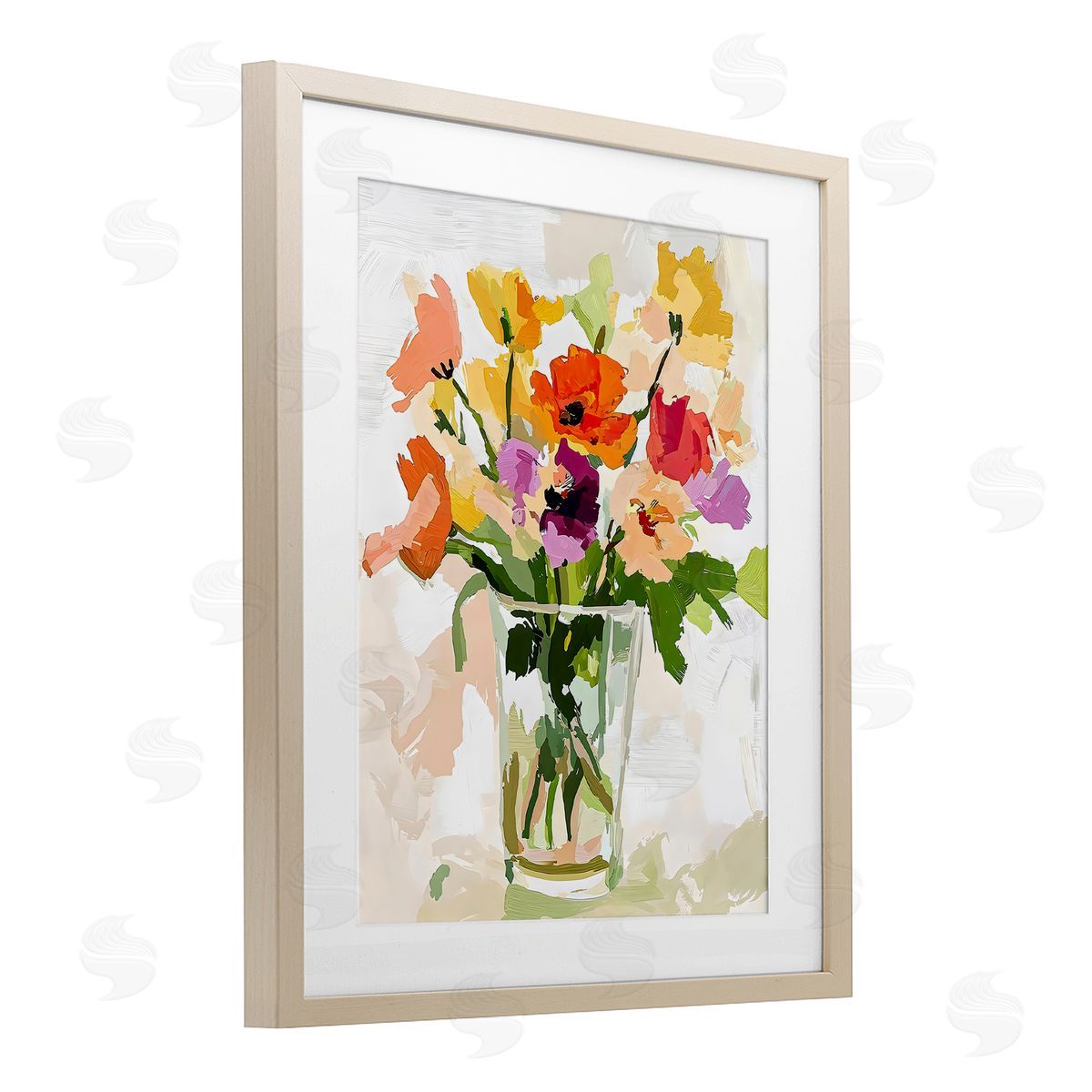 Riley B Bold Springy Blooms Canvas Wall Art Print