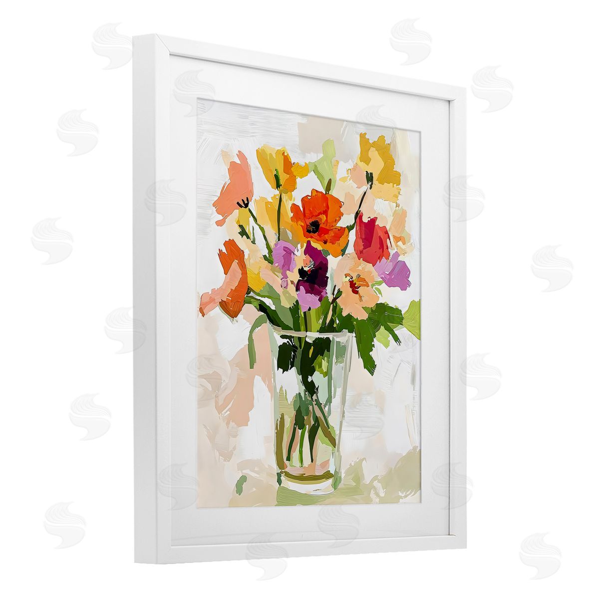 Riley B Bold Springy Blooms Canvas Wall Art Print