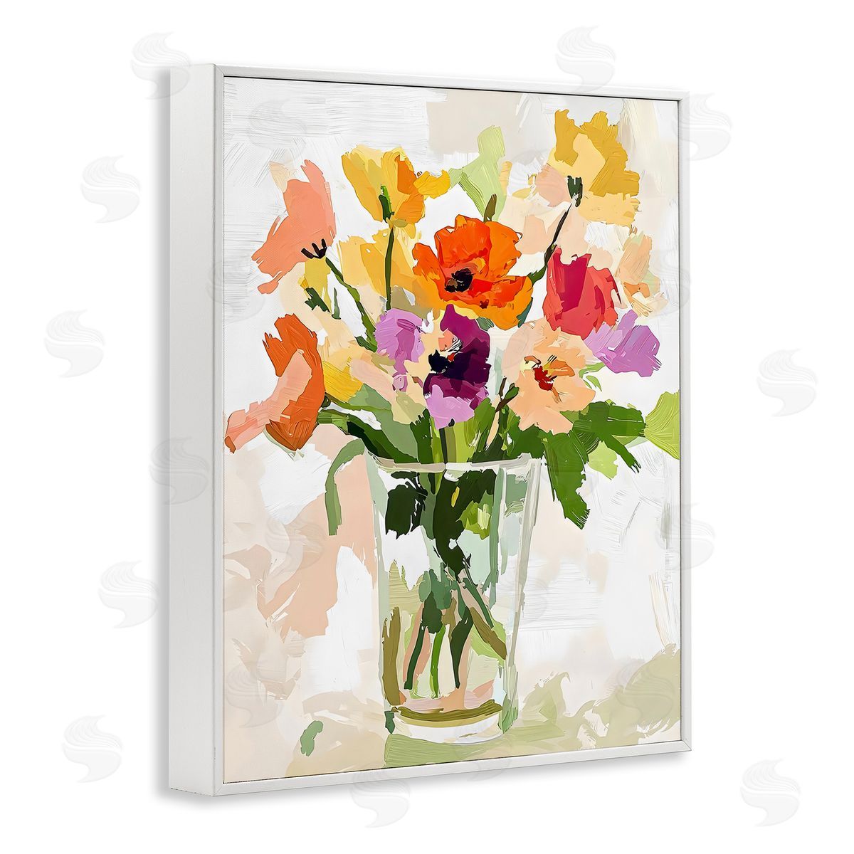 Riley B Bold Springy Blooms Canvas Wall Art Print