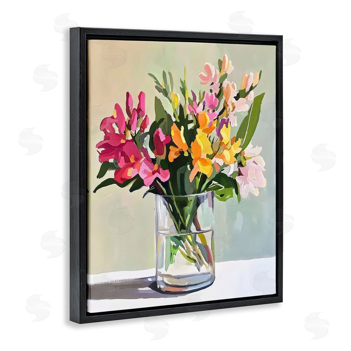 Riley B Bold Blooms Glass Vase Canvas Wall Art Print