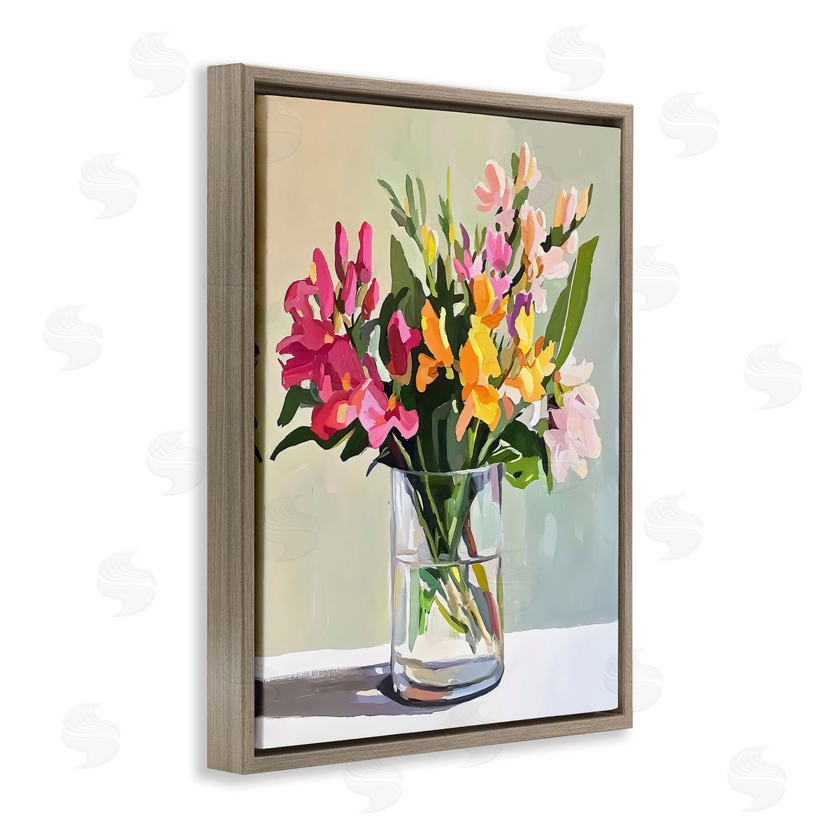 Riley B Bold Blooms Glass Vase Canvas Wall Art Print