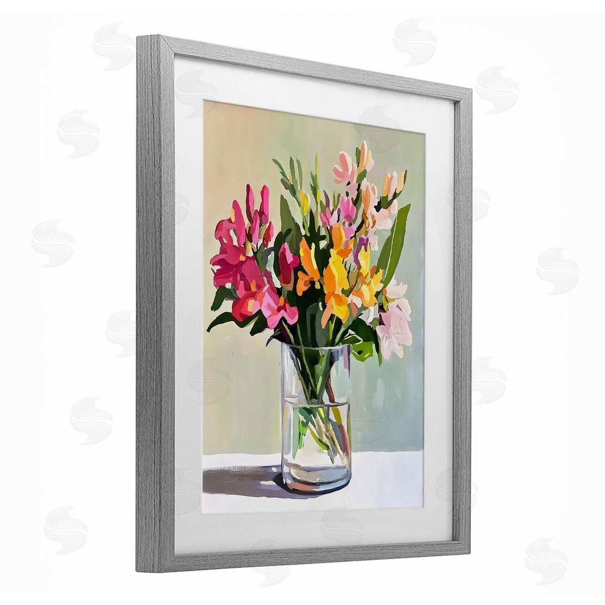 Riley B Bold Blooms Glass Vase Canvas Wall Art Print
