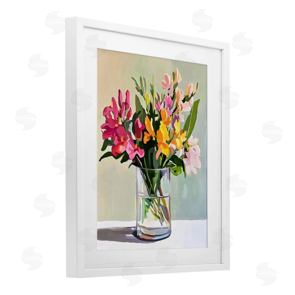 Riley B Bold Blooms Glass Vase Canvas Wall Art Print