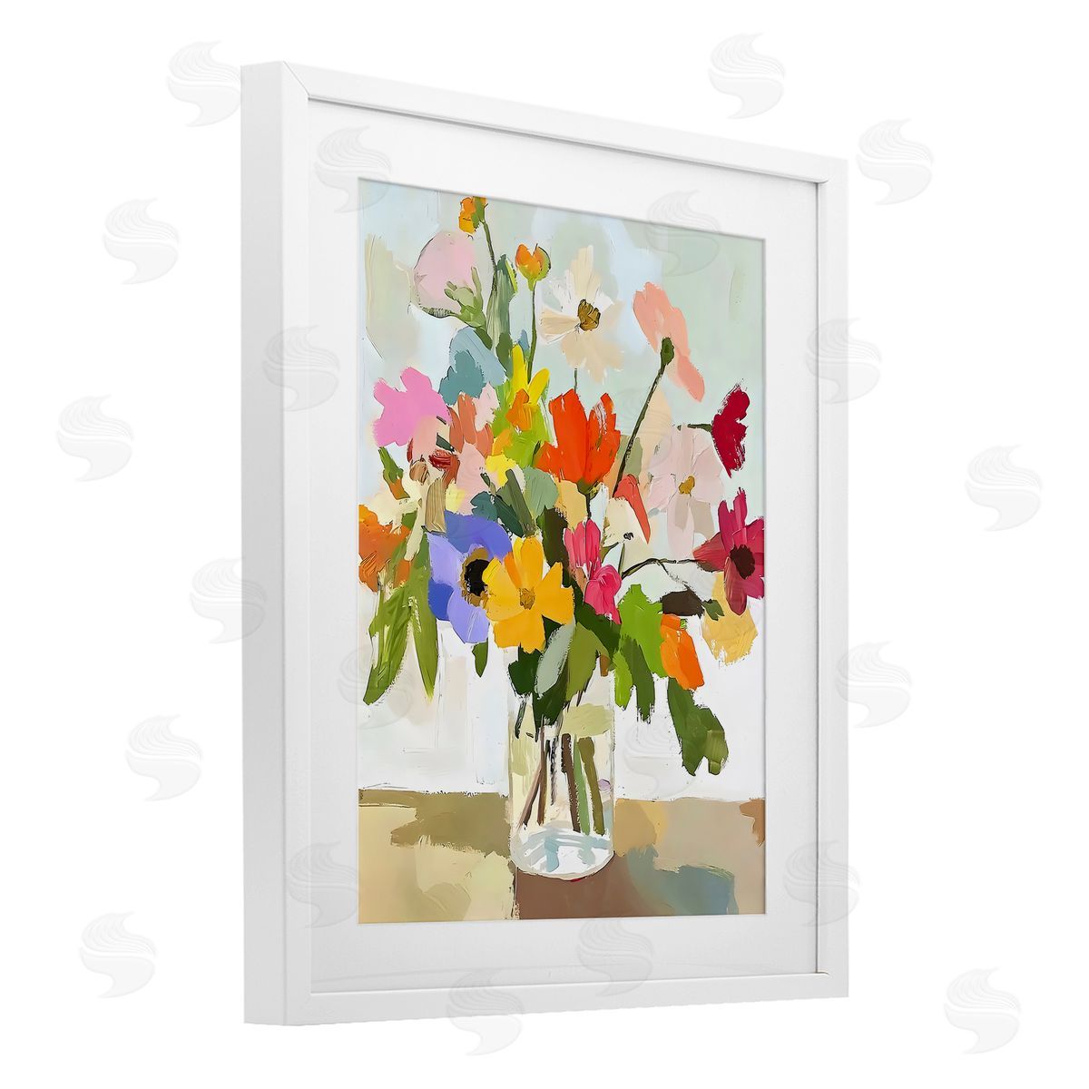 Riley B Cheerful Summer Garden Blooms Canvas Wall Art Print