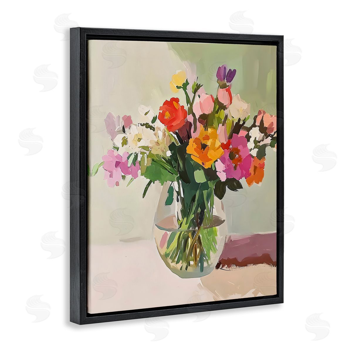 Riley B Cheerful Garden Bouquet Canvas Wall Art Print