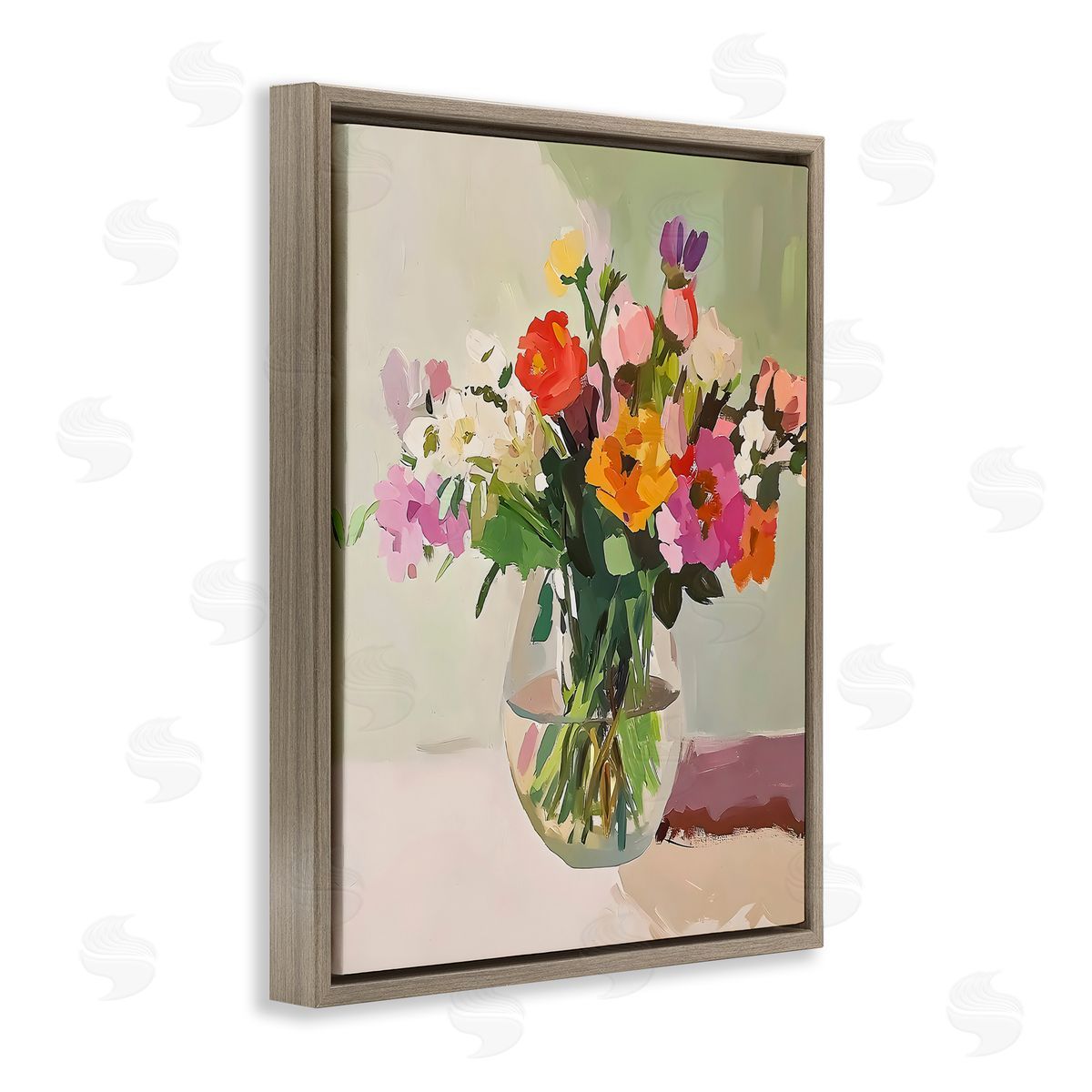 Riley B Cheerful Garden Bouquet Canvas Wall Art Print