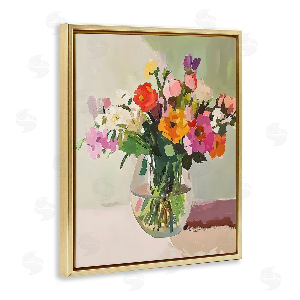Riley B Cheerful Garden Bouquet Canvas Wall Art Print