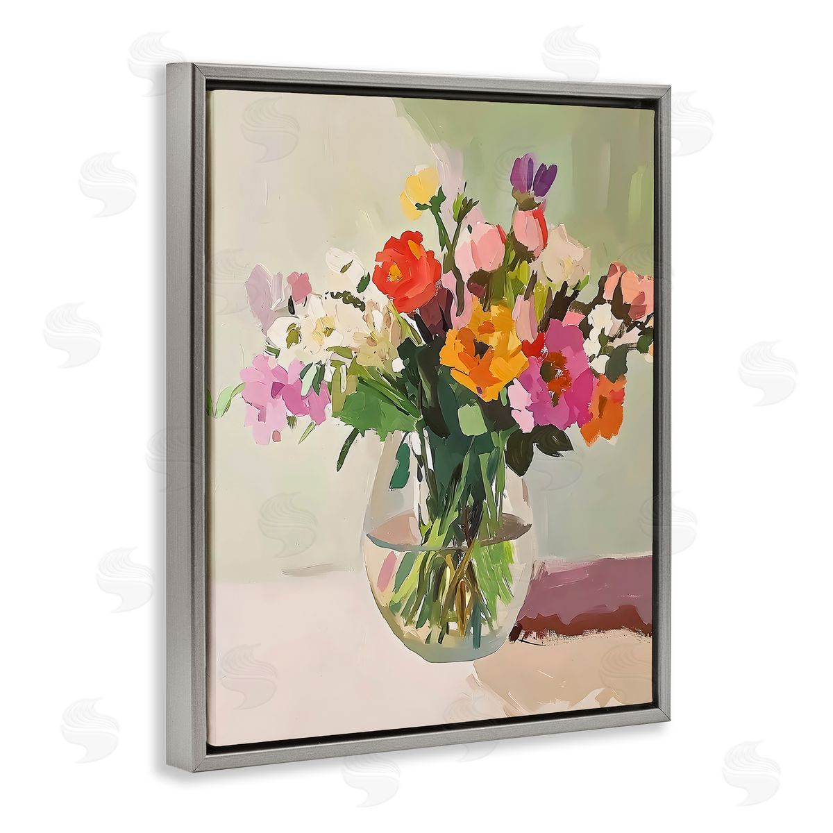 Riley B Cheerful Garden Bouquet Canvas Wall Art Print
