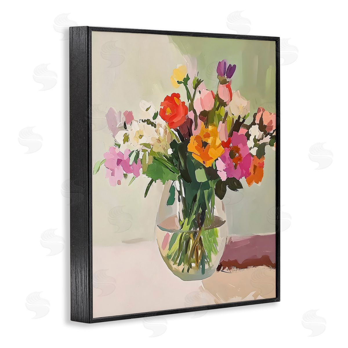 Riley B Cheerful Garden Bouquet Canvas Wall Art Print