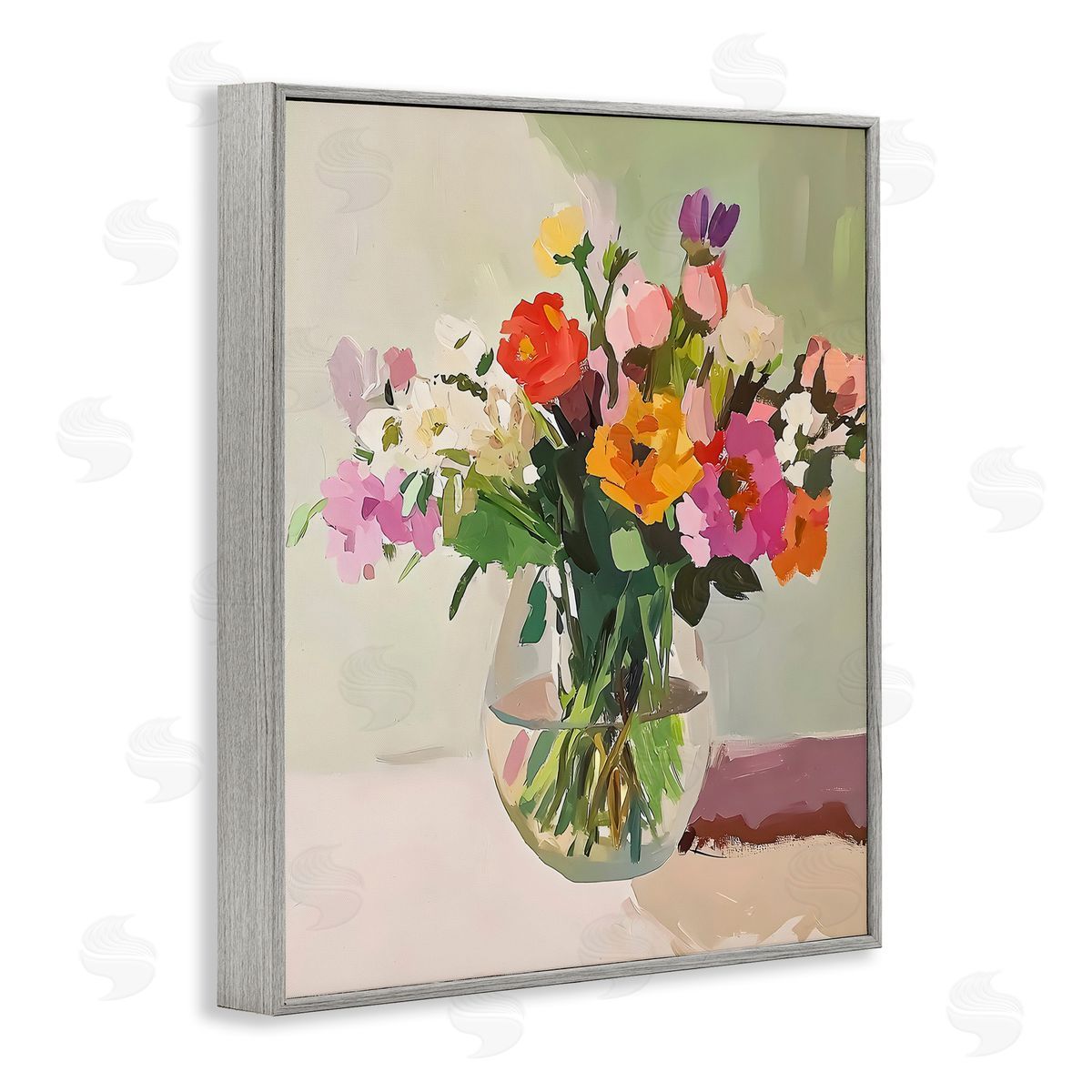 Riley B Cheerful Garden Bouquet Canvas Wall Art Print