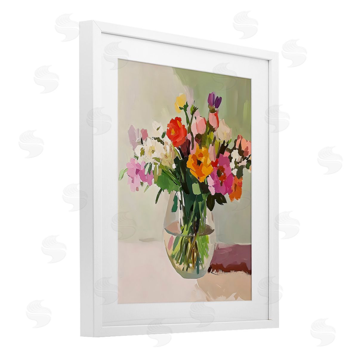 Riley B Cheerful Garden Bouquet Canvas Wall Art Print