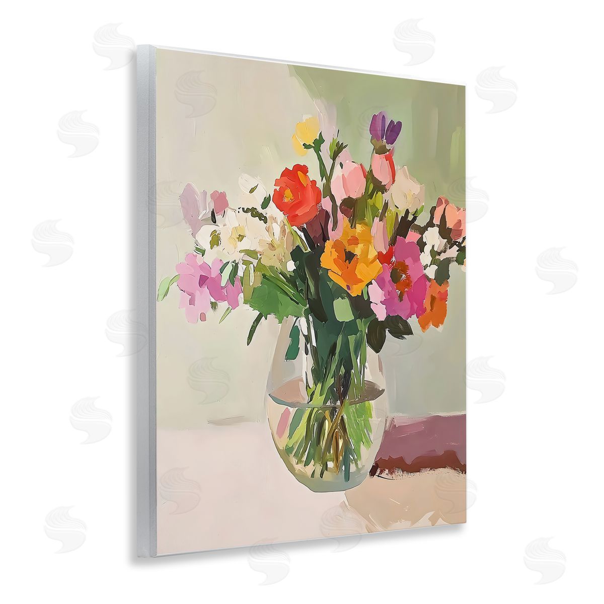 Riley B Cheerful Garden Bouquet Canvas Wall Art Print