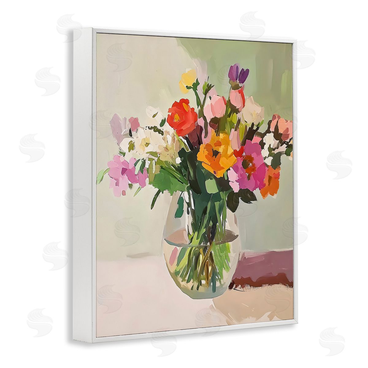 Riley B Cheerful Garden Bouquet Canvas Wall Art Print