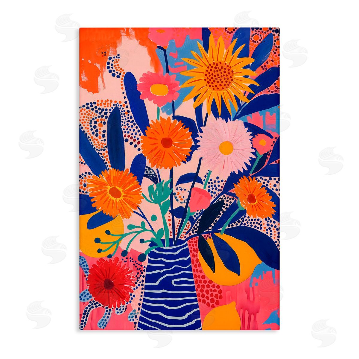 LSR Creative Studio Whimsical Floral Bouquet Canvas Wall Art Print