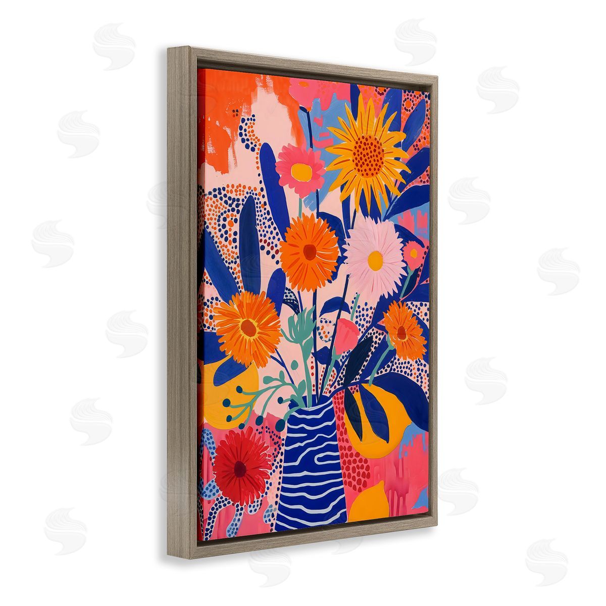 LSR Creative Studio Whimsical Floral Bouquet Canvas Wall Art Print