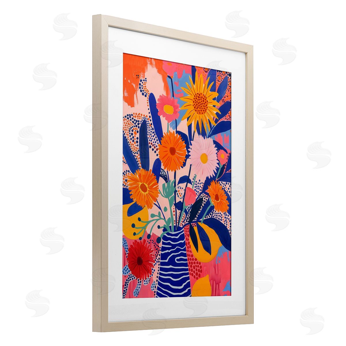 LSR Creative Studio Whimsical Floral Bouquet Canvas Wall Art Print