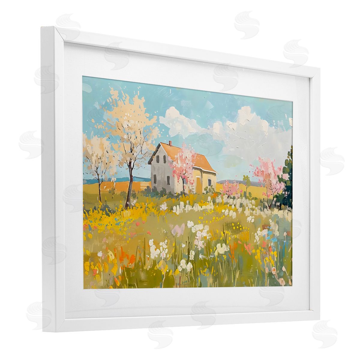 LSR Creative Studio Spring Barn Scene Canvas Wall Art Print