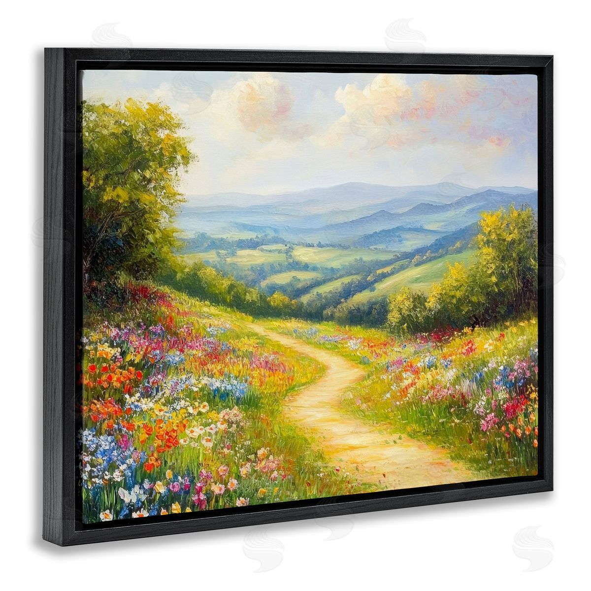 Petal Prints Design Bright and Sunny Wildflowers Canvas Wall Art Print