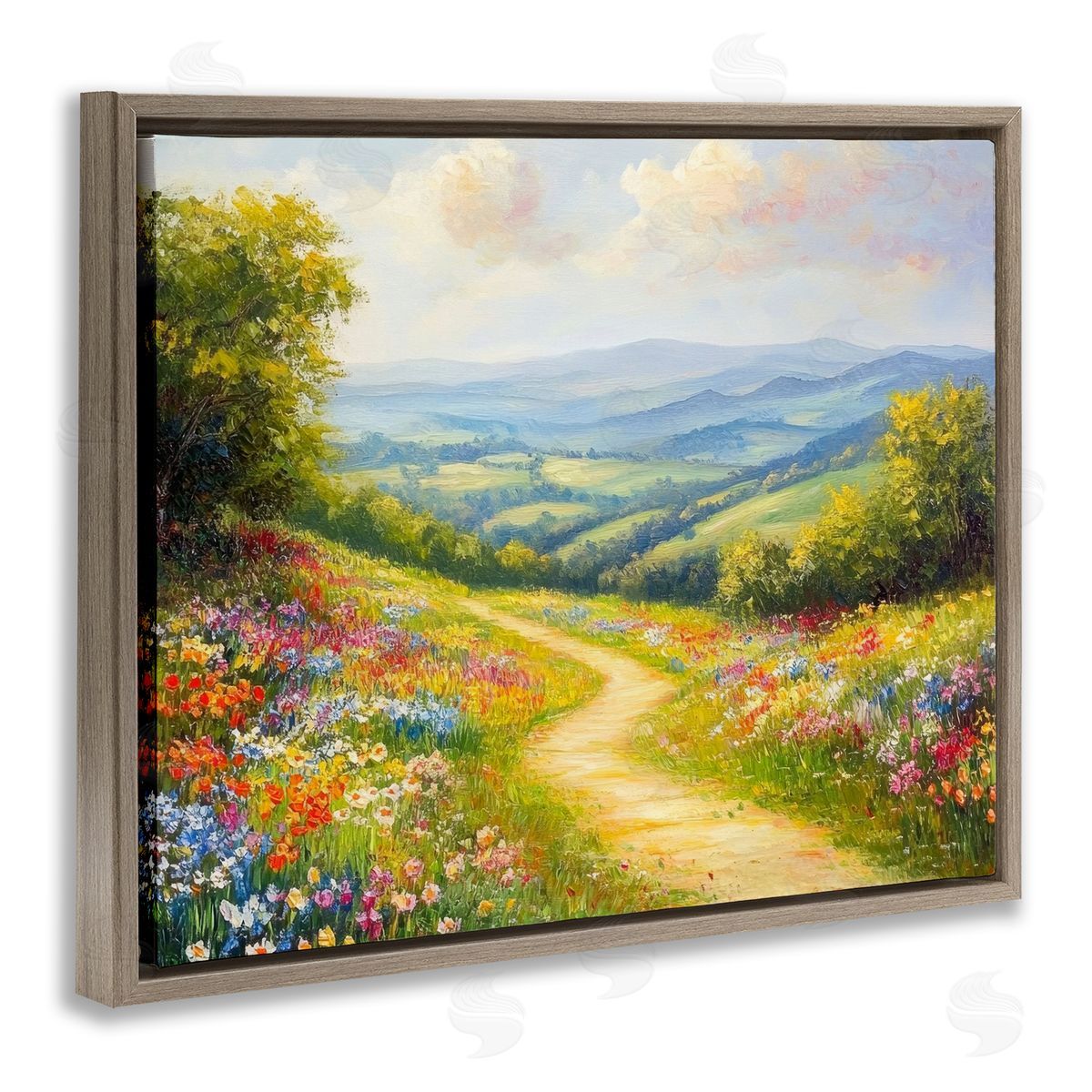 Petal Prints Design Bright and Sunny Wildflowers Canvas Wall Art Print