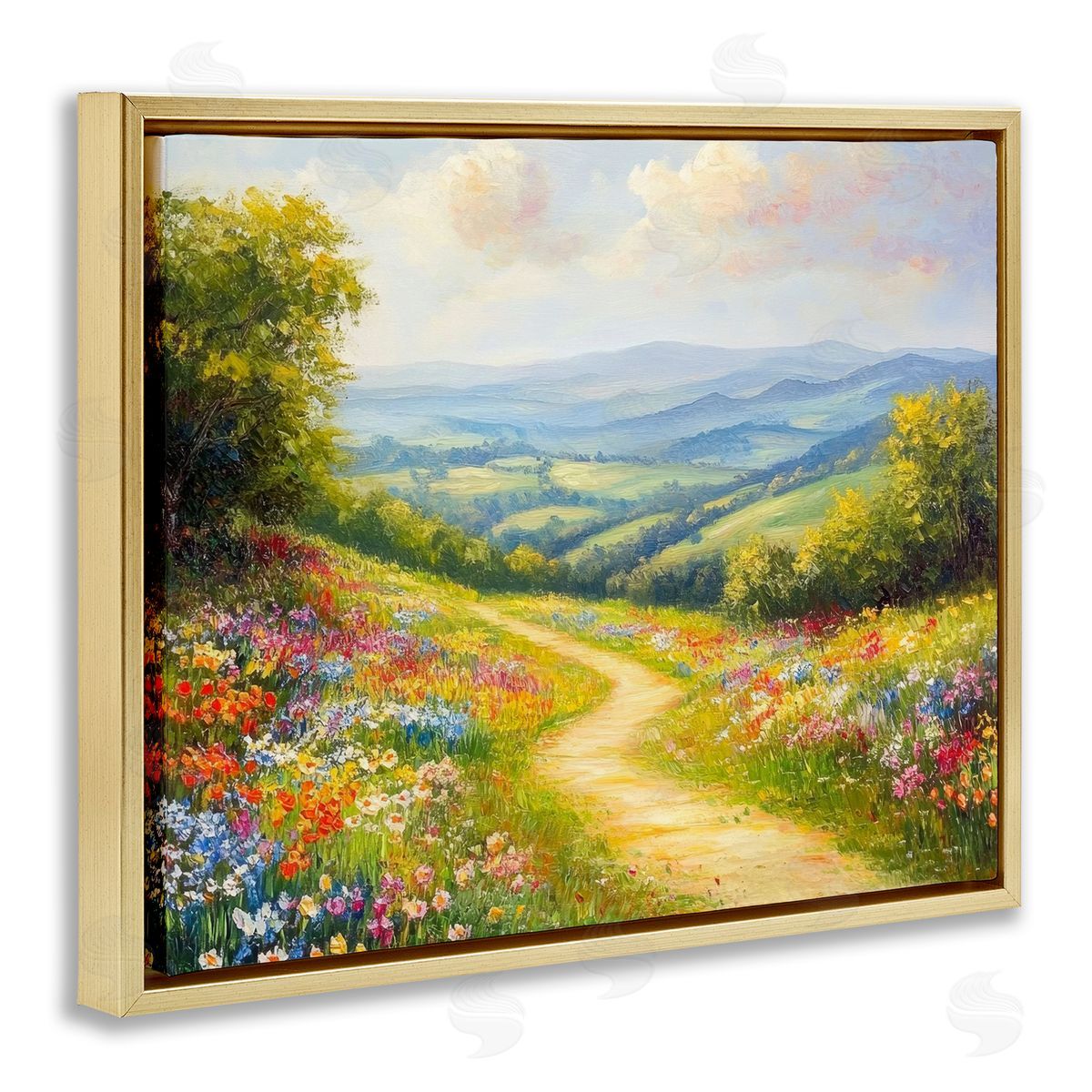 Petal Prints Design Bright and Sunny Wildflowers Canvas Wall Art Print