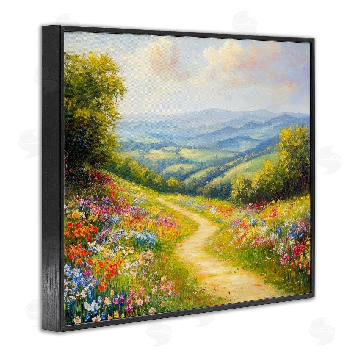 Petal Prints Design Bright and Sunny Wildflowers Canvas Wall Art Print