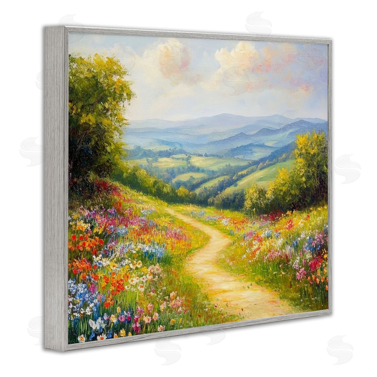 Petal Prints Design Bright and Sunny Wildflowers Canvas Wall Art Print