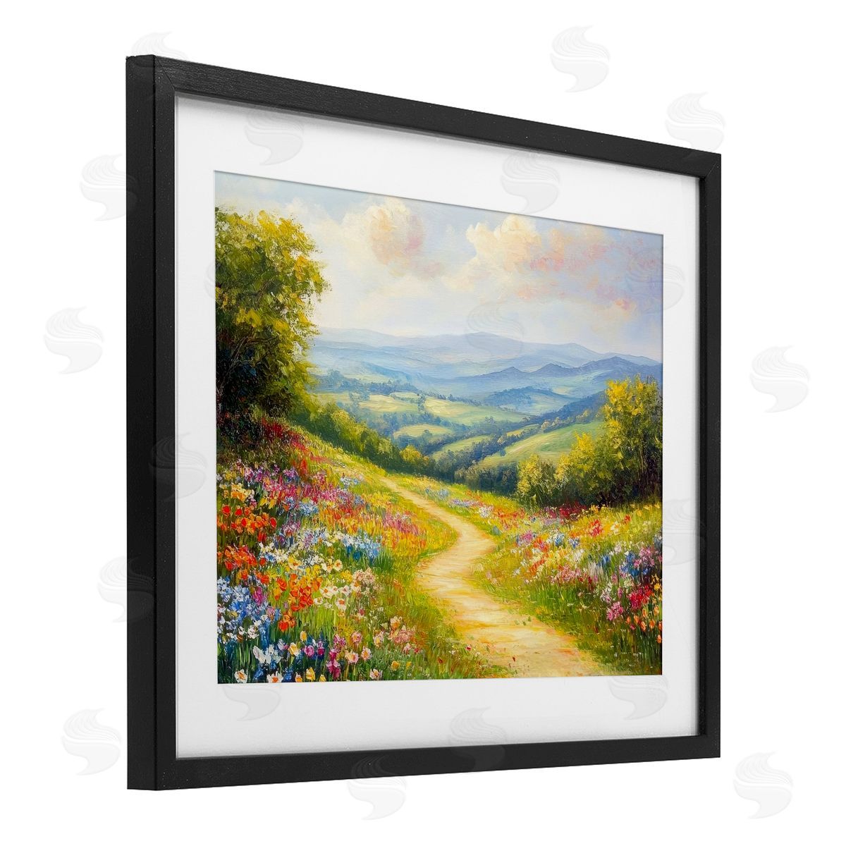 Petal Prints Design Bright and Sunny Wildflowers Canvas Wall Art Print