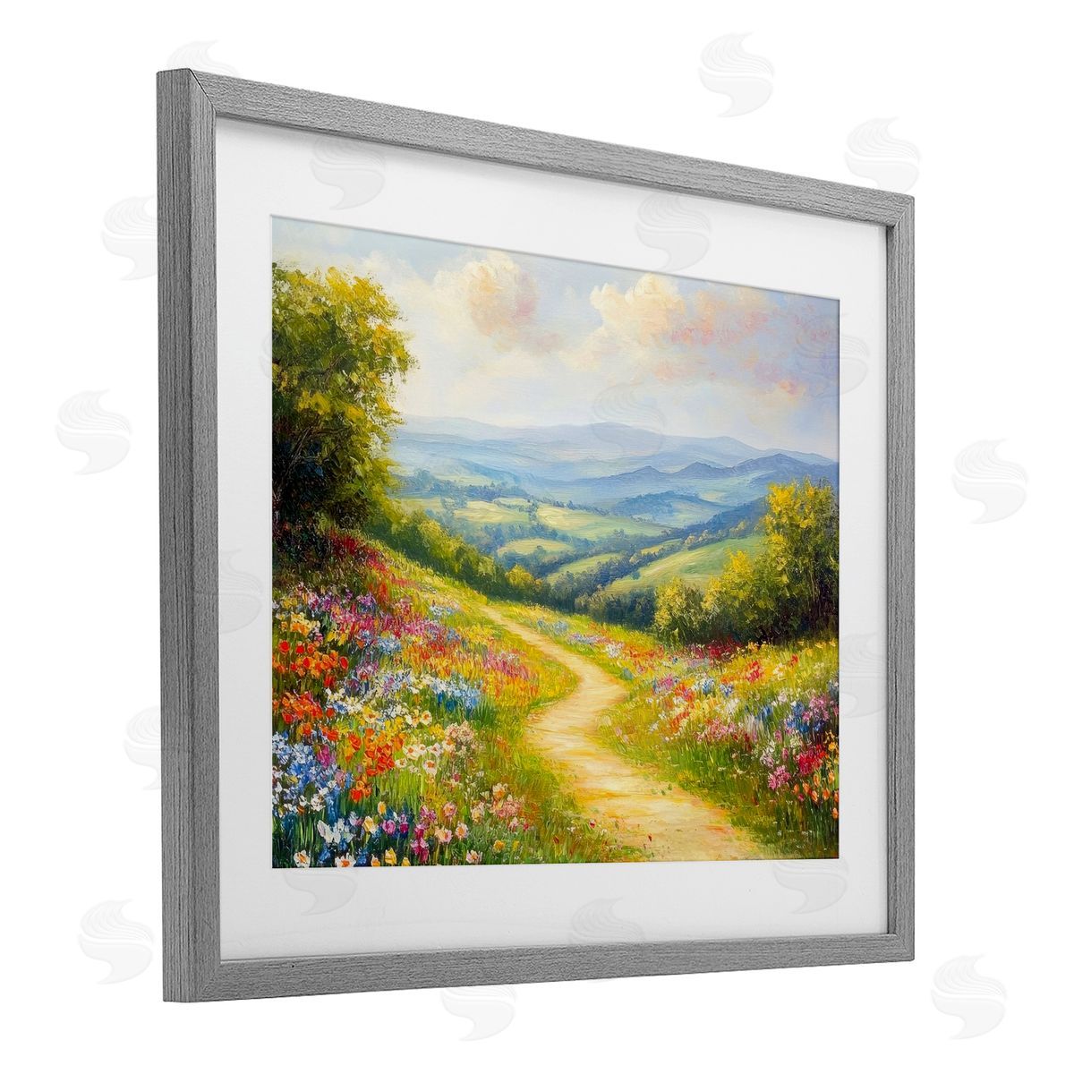 Petal Prints Design Bright and Sunny Wildflowers Canvas Wall Art Print