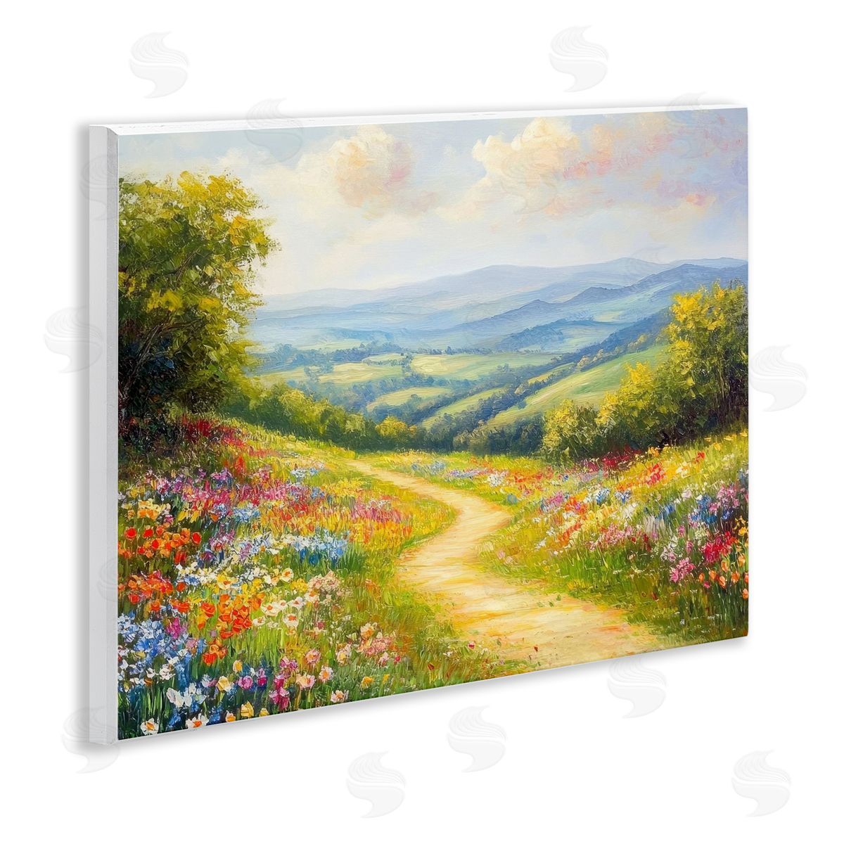 Petal Prints Design Bright and Sunny Wildflowers Canvas Wall Art Print