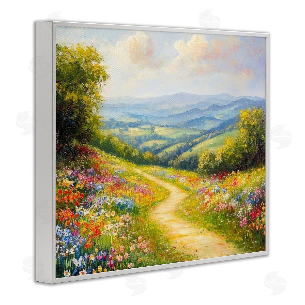 Petal Prints Design Bright and Sunny Wildflowers Canvas Wall Art Print