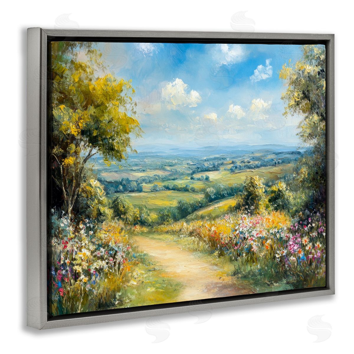 Petal Prints Design Wandering Path Overlook Canvas Wall Art Print