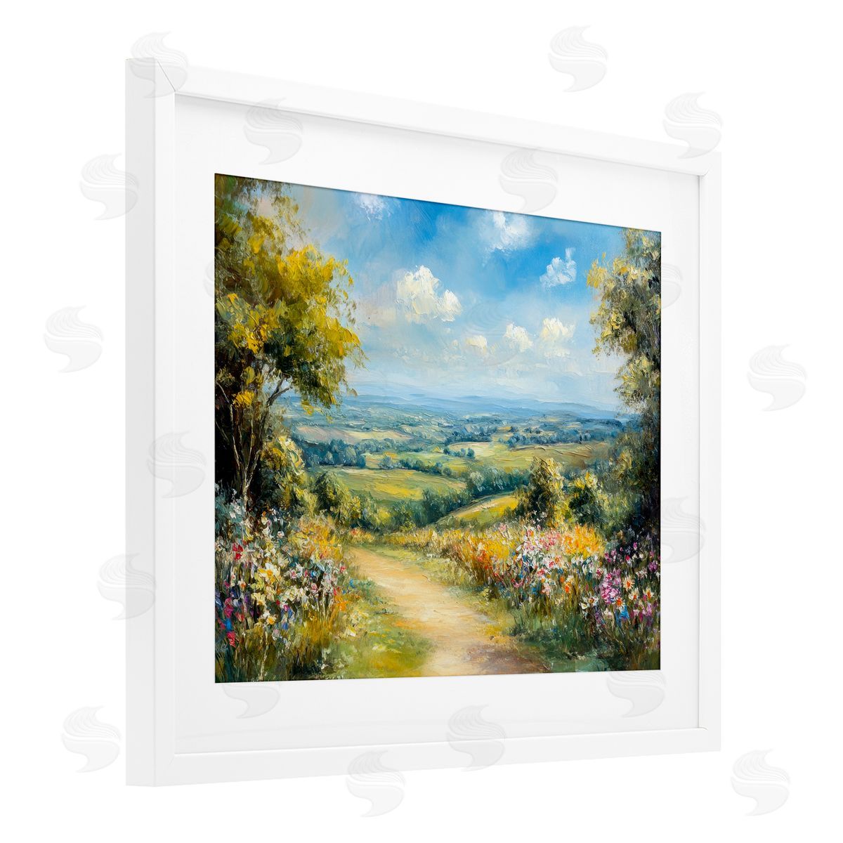 Petal Prints Design Wandering Path Overlook Canvas Wall Art Print