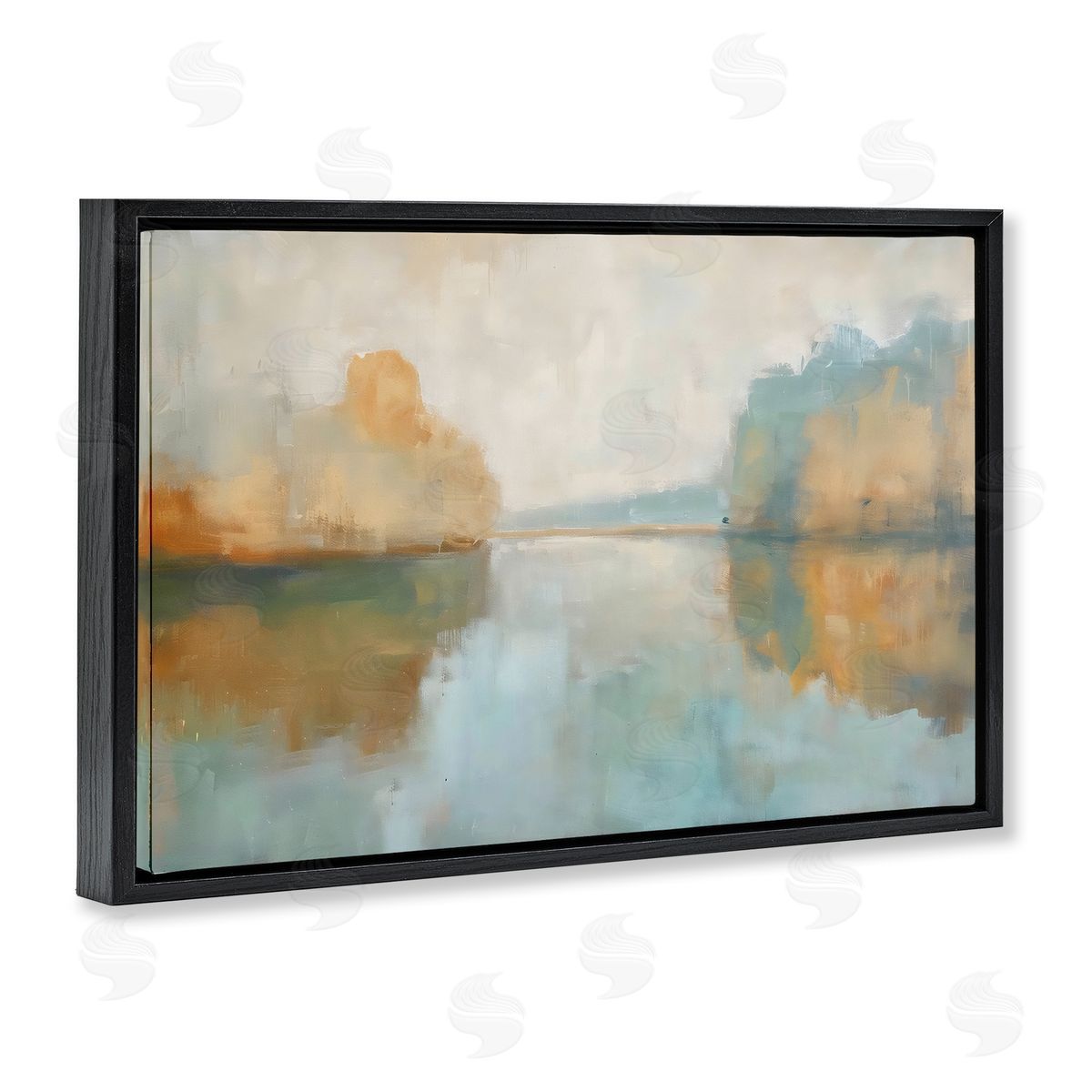 LSR Creative Studio Abstract Riverscape Reflection Canvas Wall Art Print