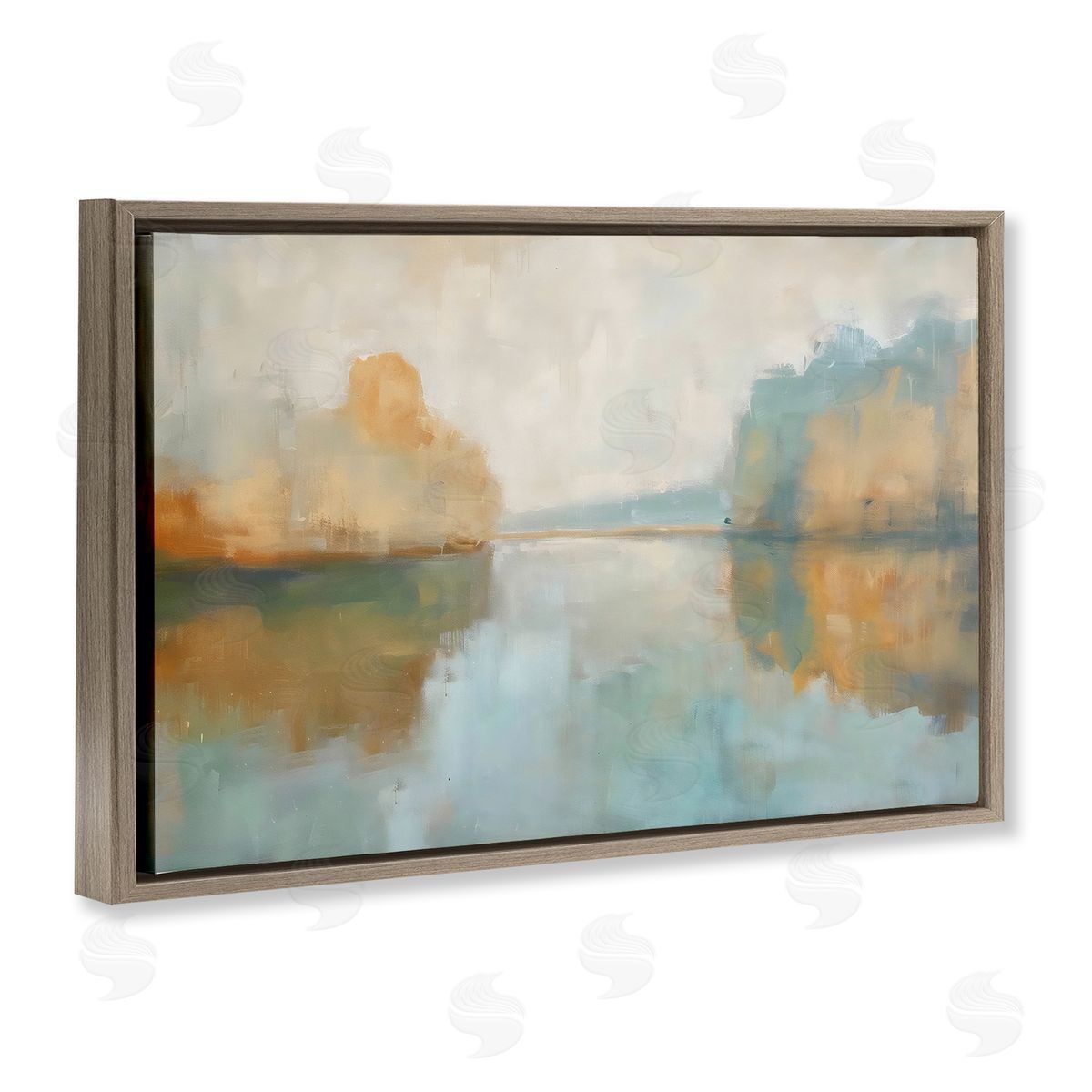 LSR Creative Studio Abstract Riverscape Reflection Canvas Wall Art Print