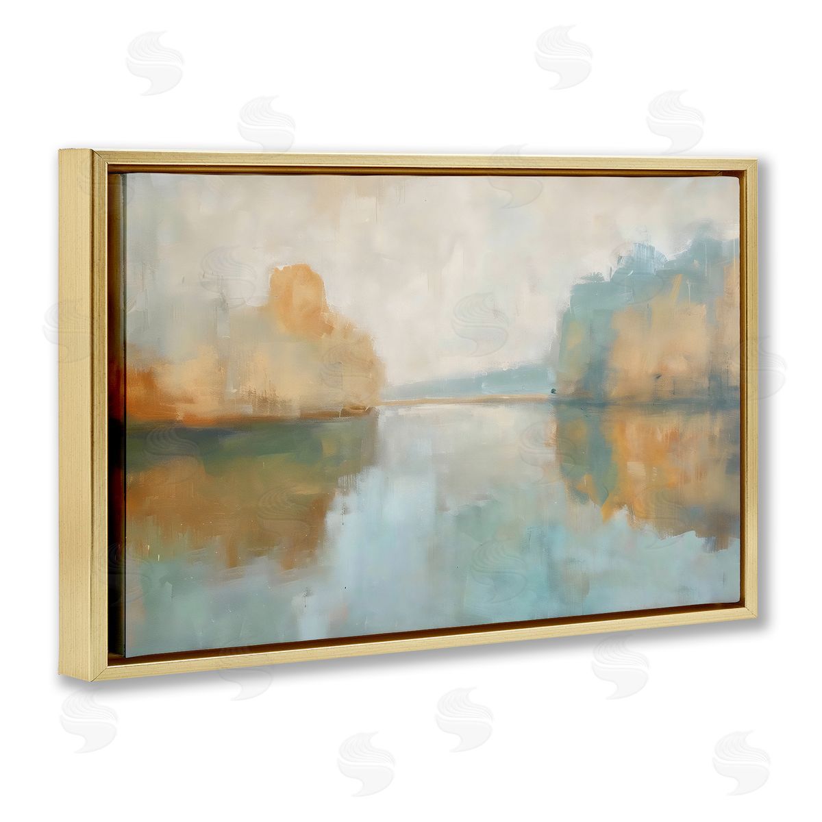 LSR Creative Studio Abstract Riverscape Reflection Canvas Wall Art Print