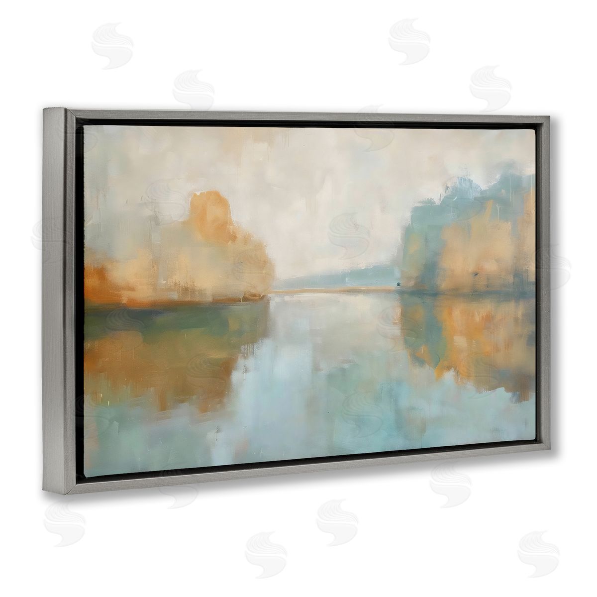 LSR Creative Studio Abstract Riverscape Reflection Canvas Wall Art Print
