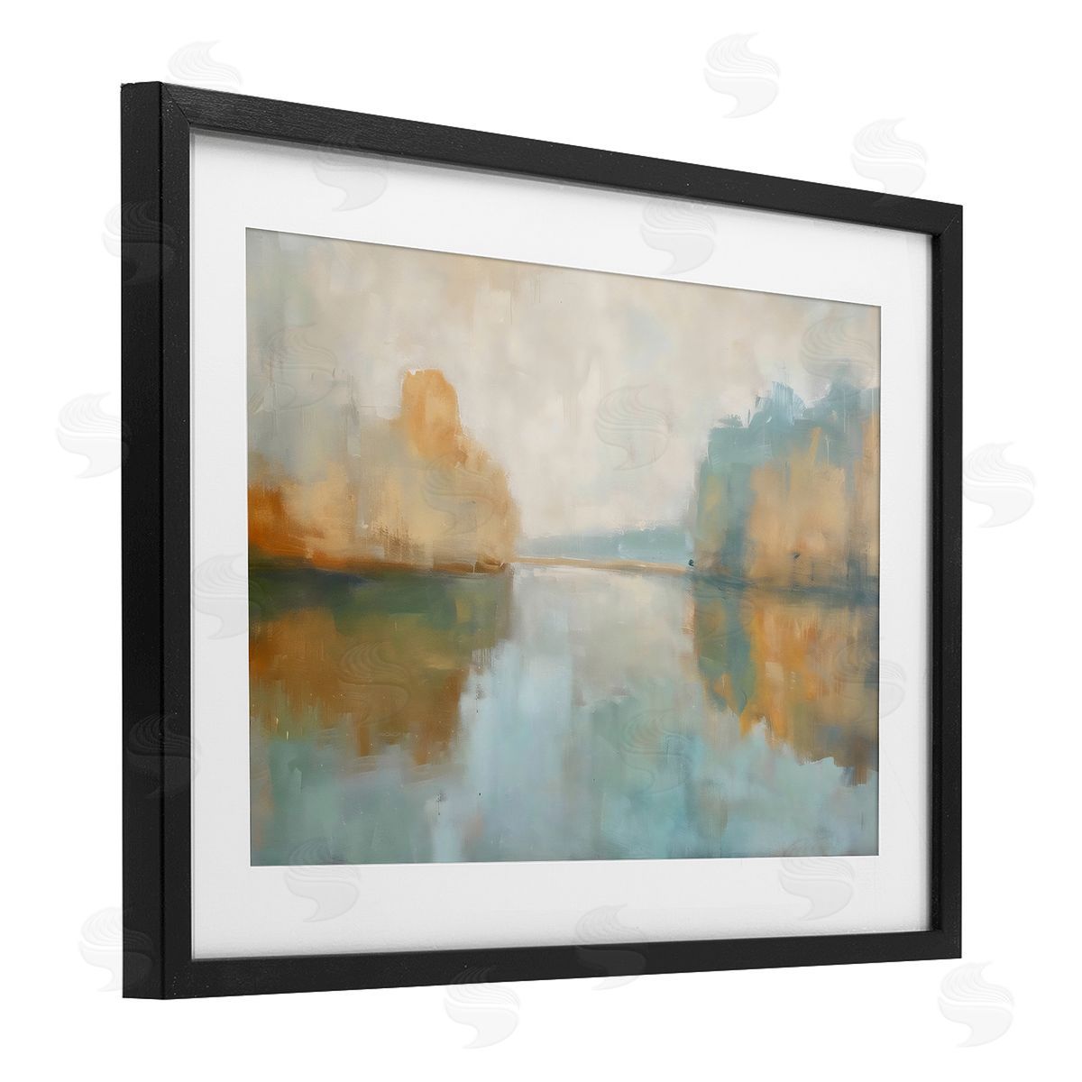 LSR Creative Studio Abstract Riverscape Reflection Canvas Wall Art Print