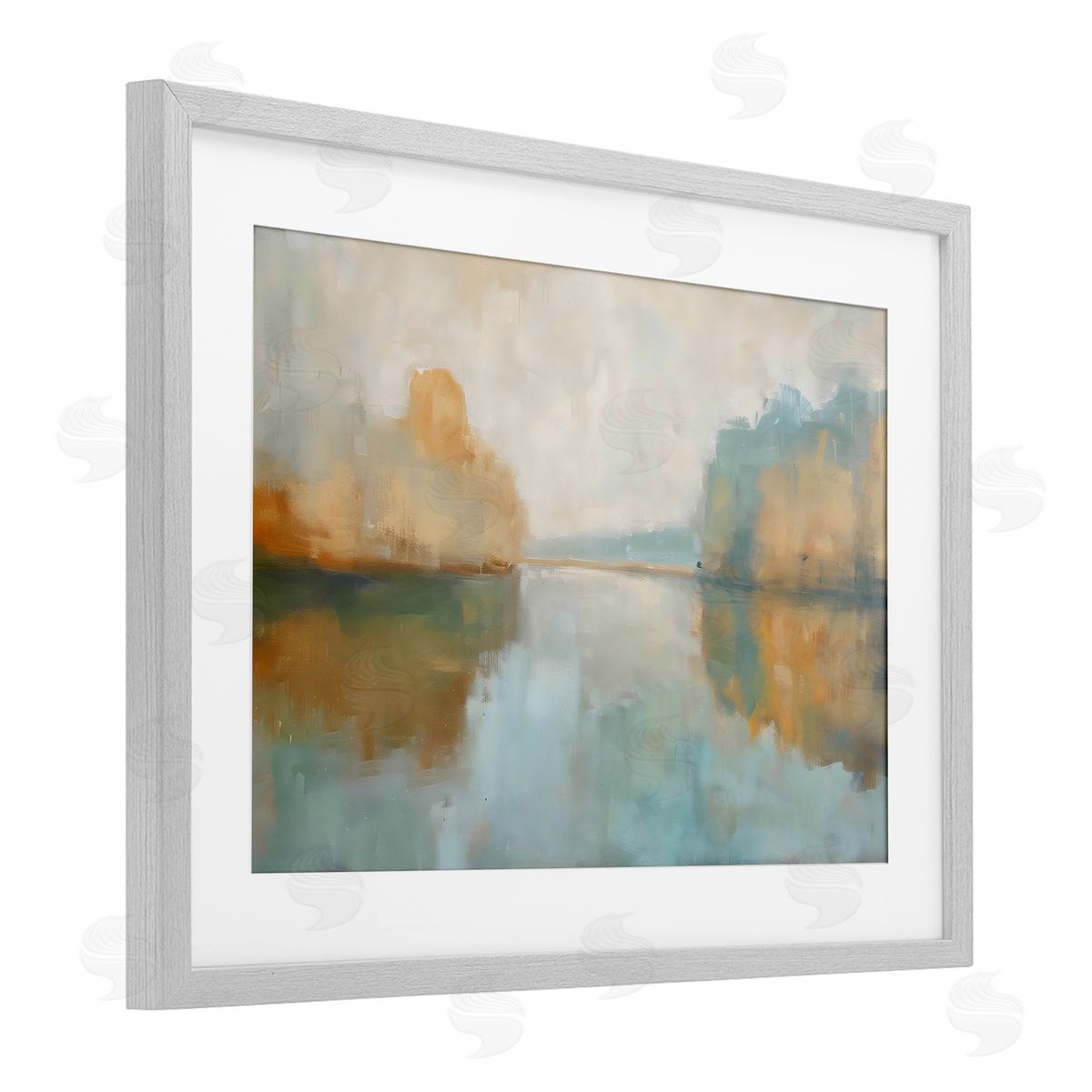 LSR Creative Studio Abstract Riverscape Reflection Canvas Wall Art Print