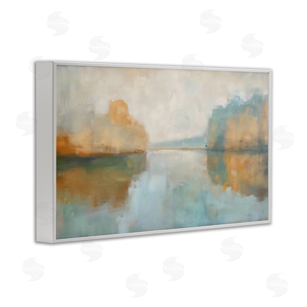 LSR Creative Studio Abstract Riverscape Reflection Canvas Wall Art Print