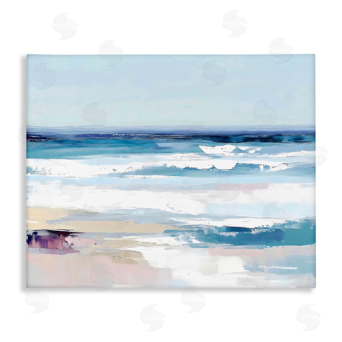 LSR Creative Studio Abstract Waves on Shore Canvas Wall Art Print