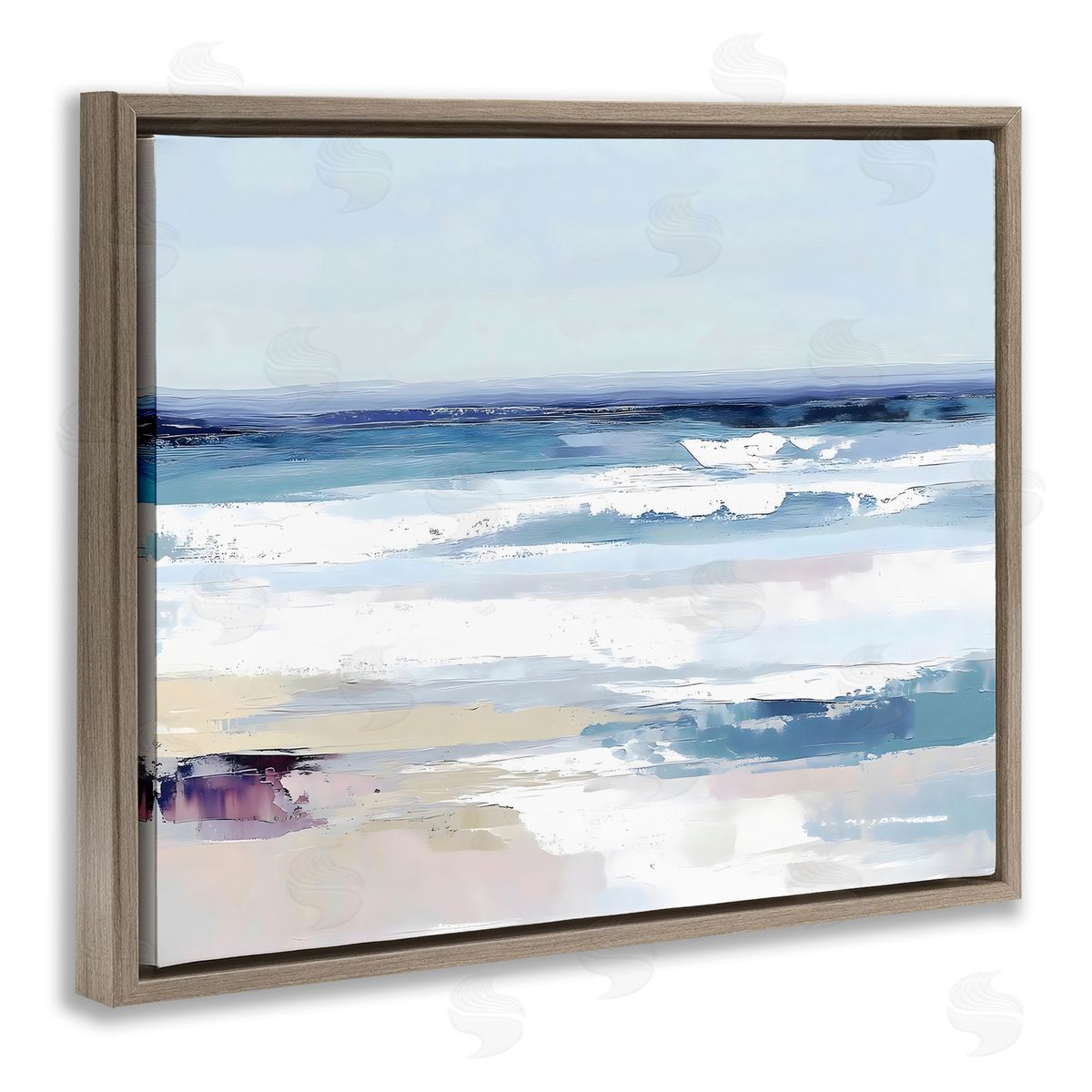LSR Creative Studio Abstract Waves on Shore Canvas Wall Art Print