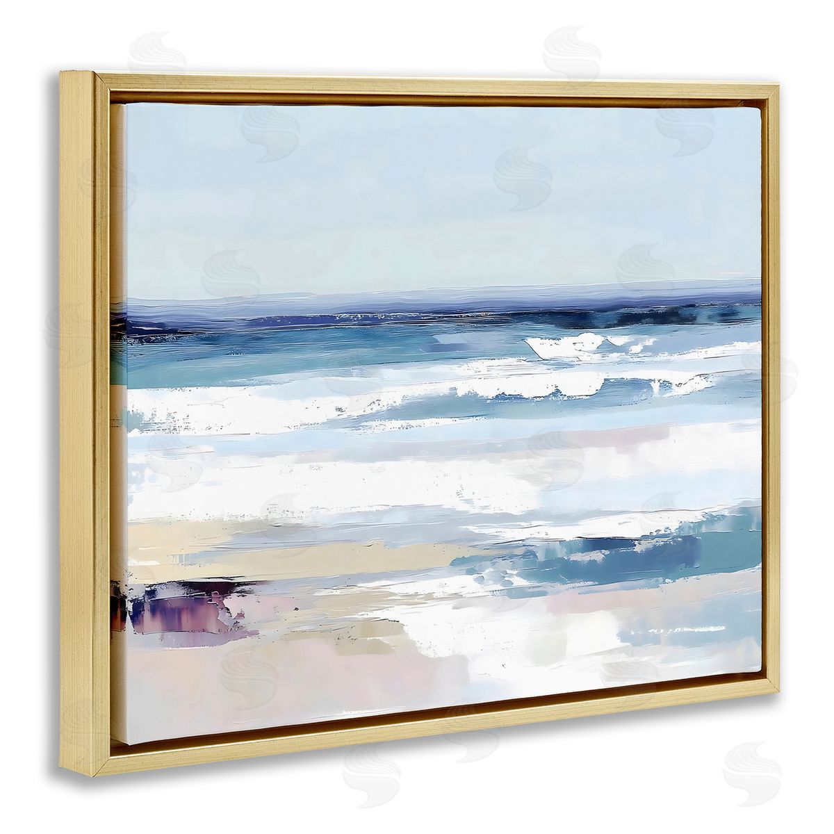 LSR Creative Studio Abstract Waves on Shore Canvas Wall Art Print