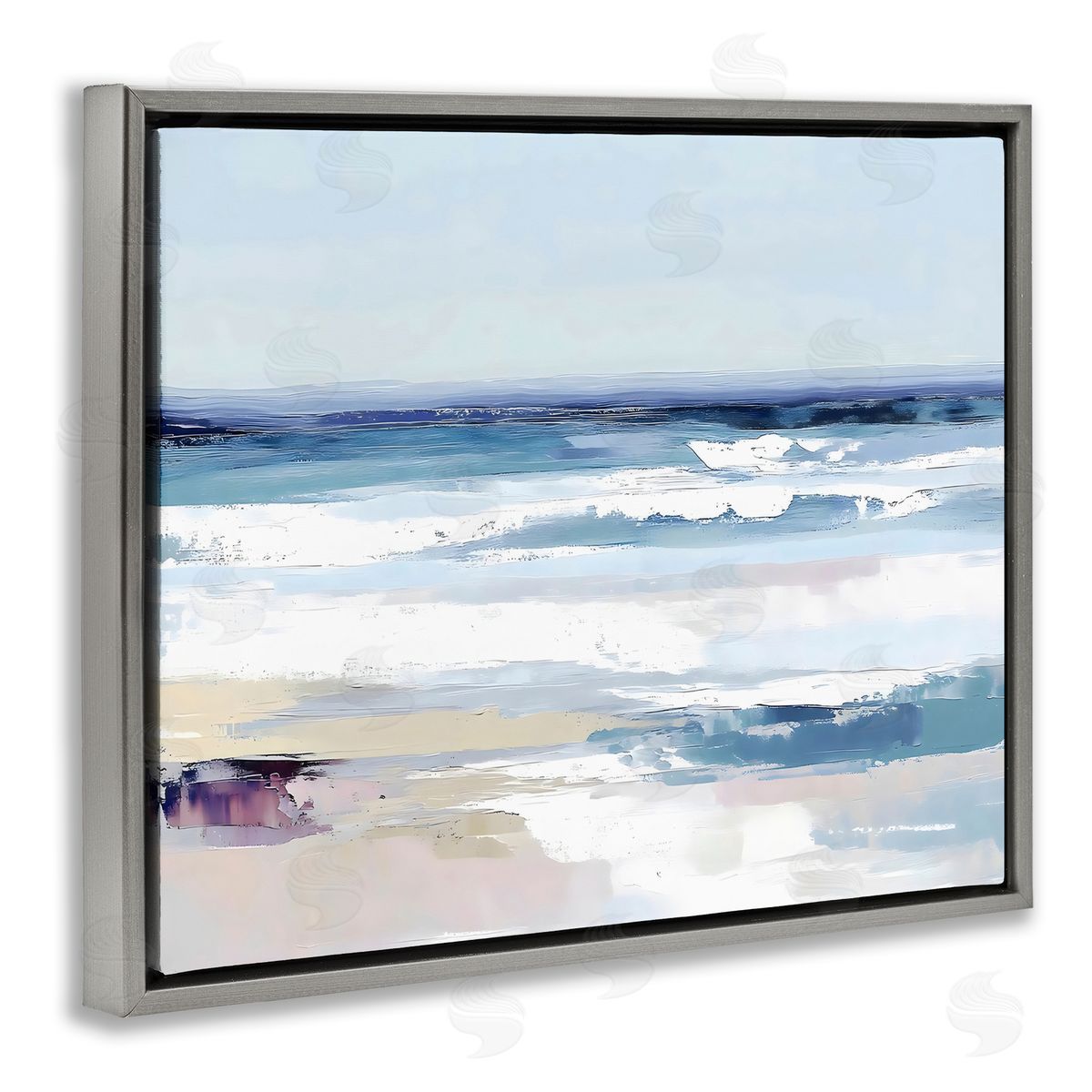 LSR Creative Studio Abstract Waves on Shore Canvas Wall Art Print