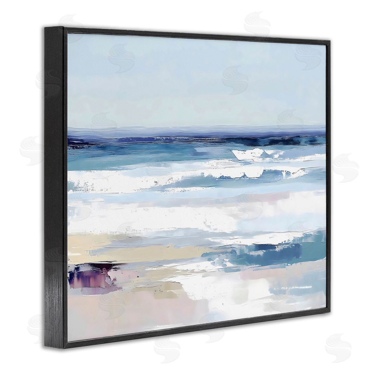 LSR Creative Studio Abstract Waves on Shore Canvas Wall Art Print