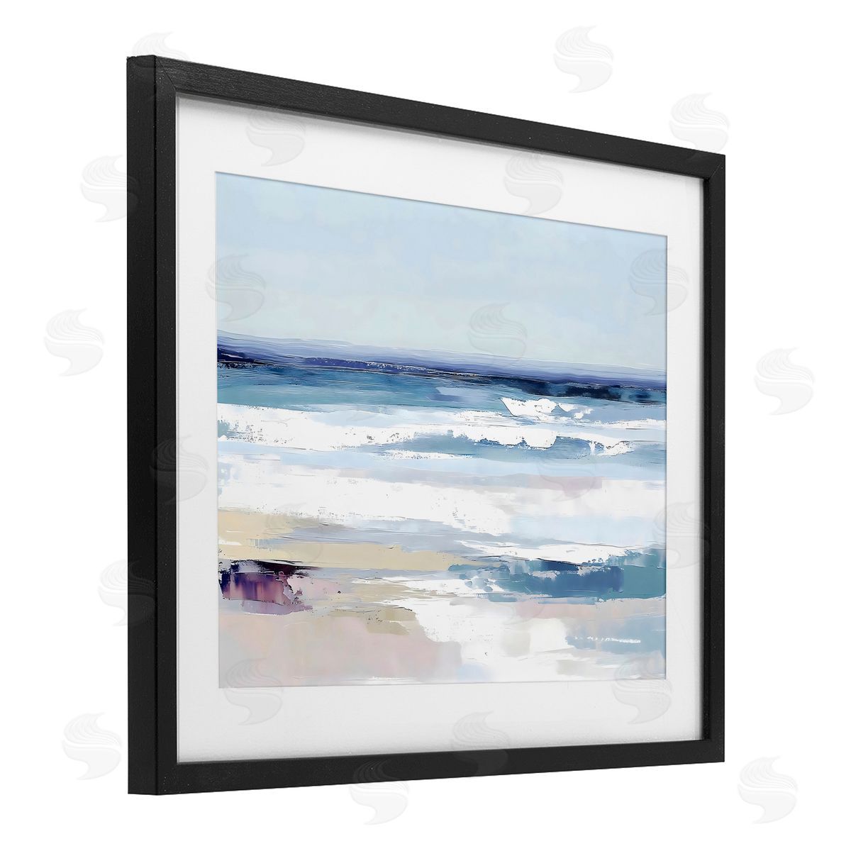 LSR Creative Studio Abstract Waves on Shore Canvas Wall Art Print