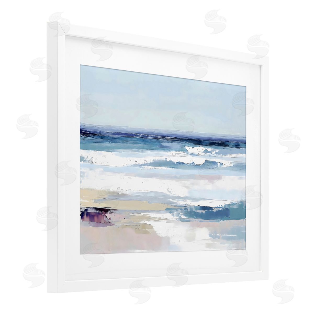 LSR Creative Studio Abstract Waves on Shore Canvas Wall Art Print